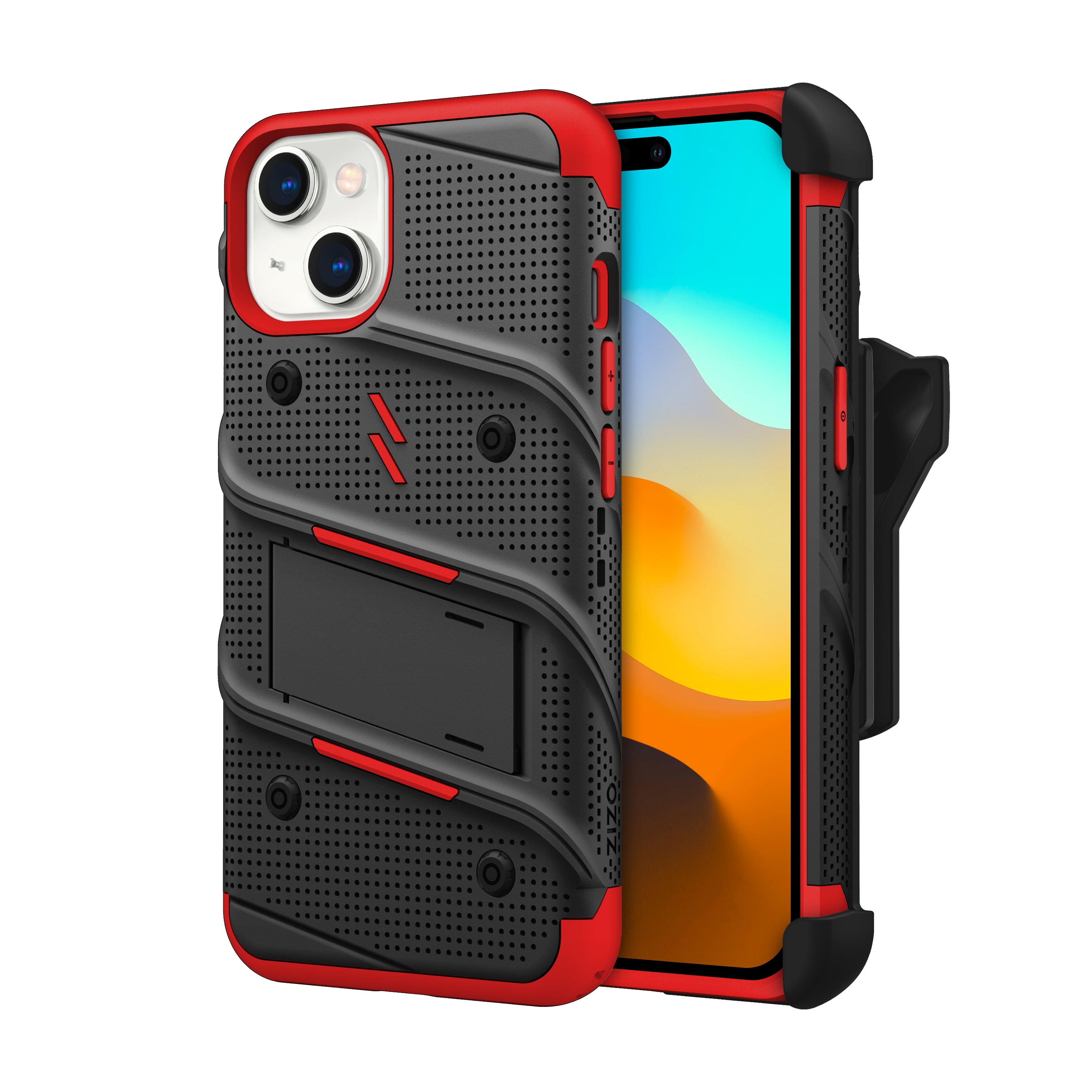 ZIZO BOLT Bundle iPhone 15 Case Red ZIZO Wireless