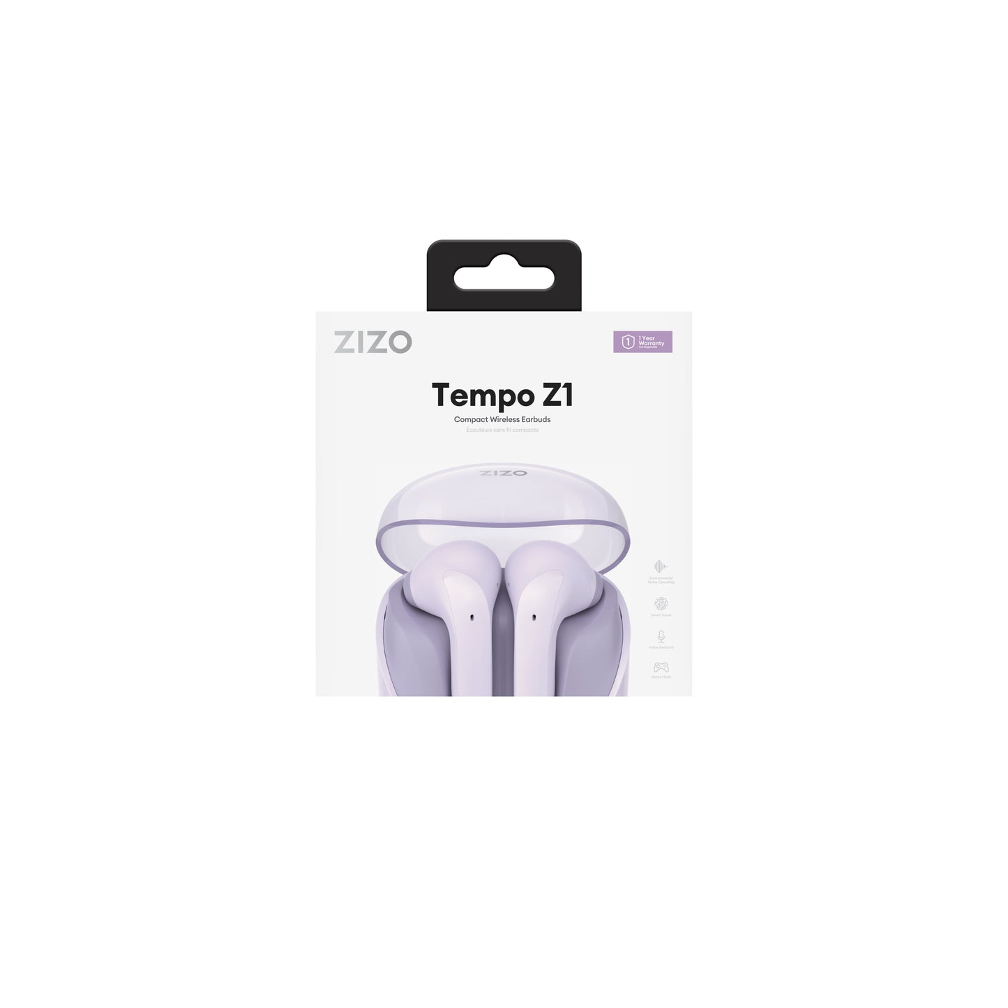 ZIZO Tempo Z1 Wireless Earbuds - Lilac