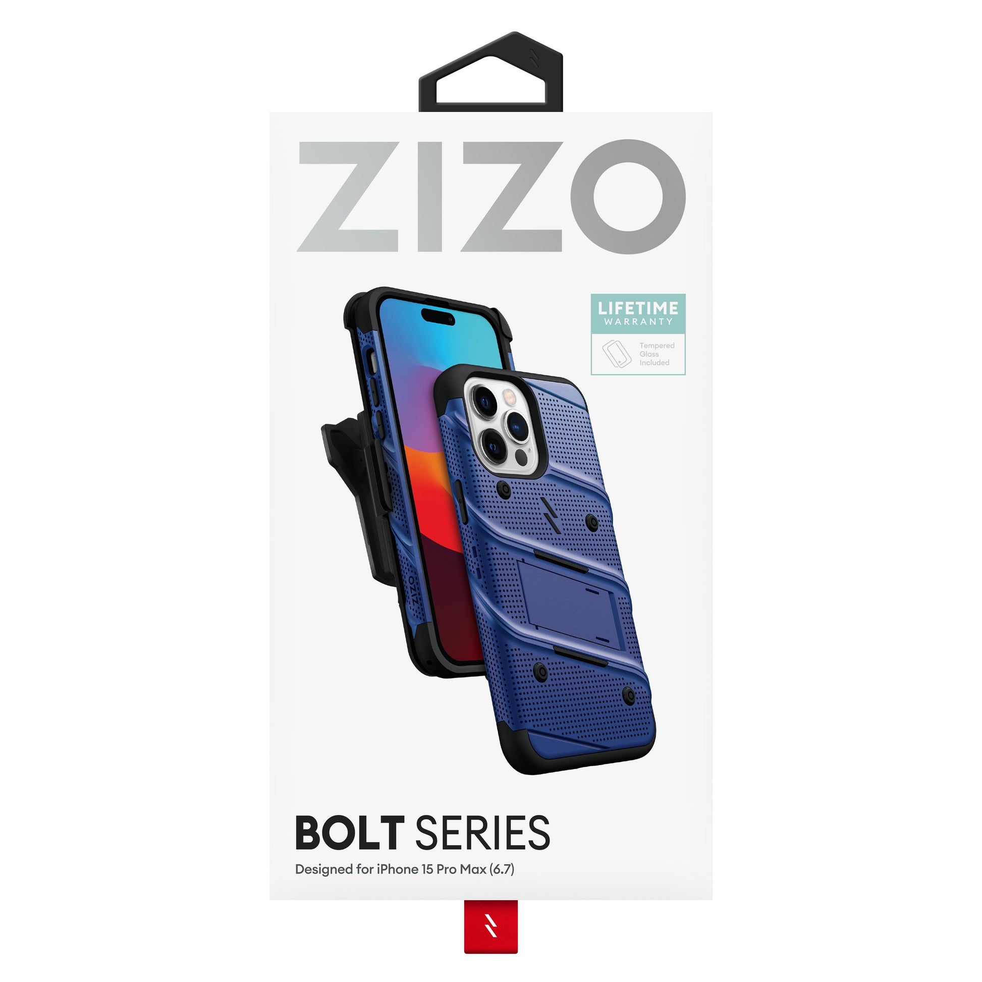 Zizo Bolt Tough Black Case & Screen Protector - For iPhone 13 Pro Max