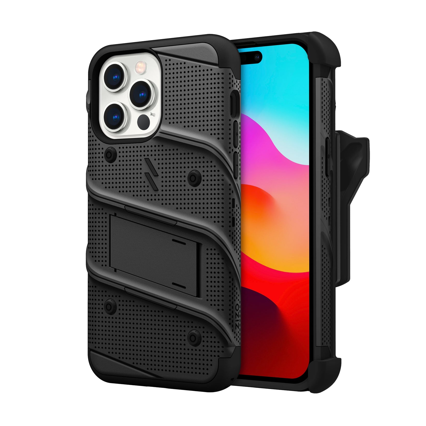 ZIZO BOLT Bundle iPhone 15 Pro Max Case - Black – ZIZO Wireless