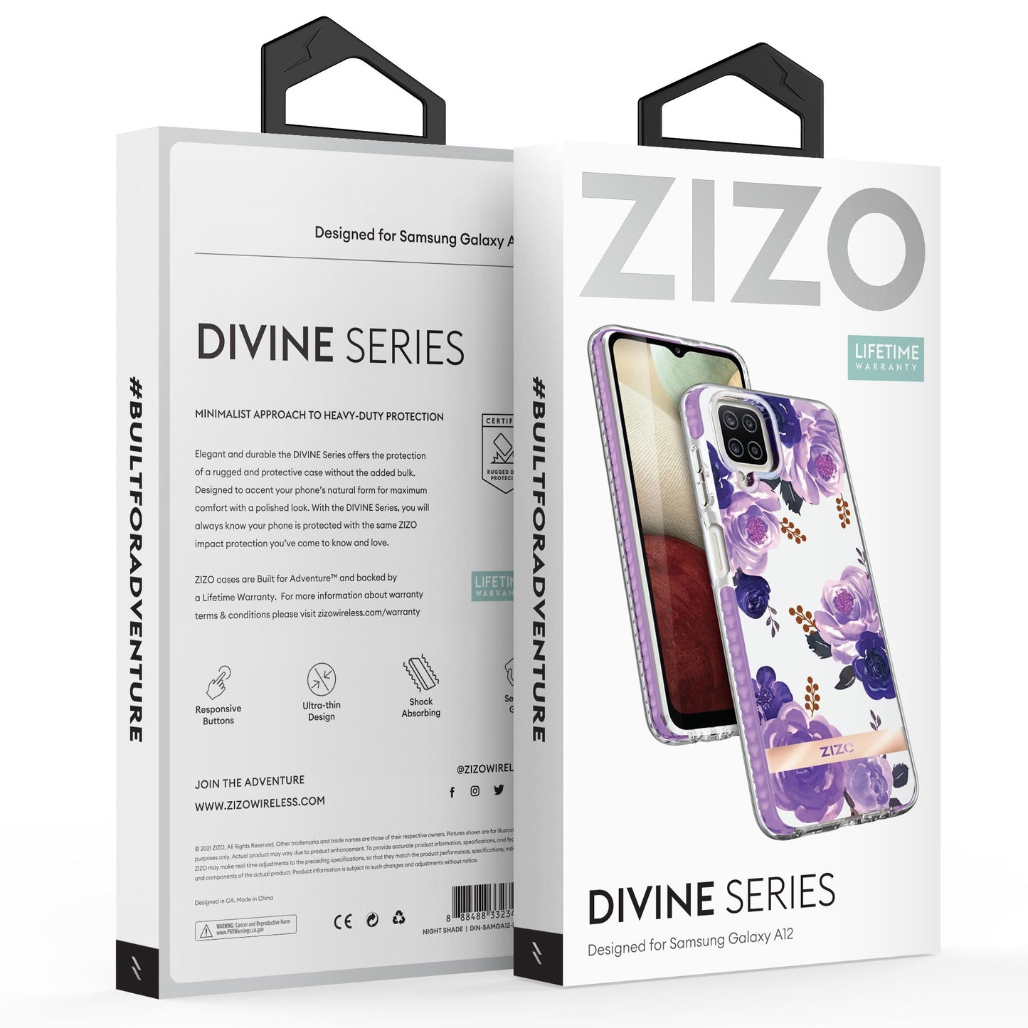 ZIZO DIVINE Series Galaxy A12 Case - Nightshade