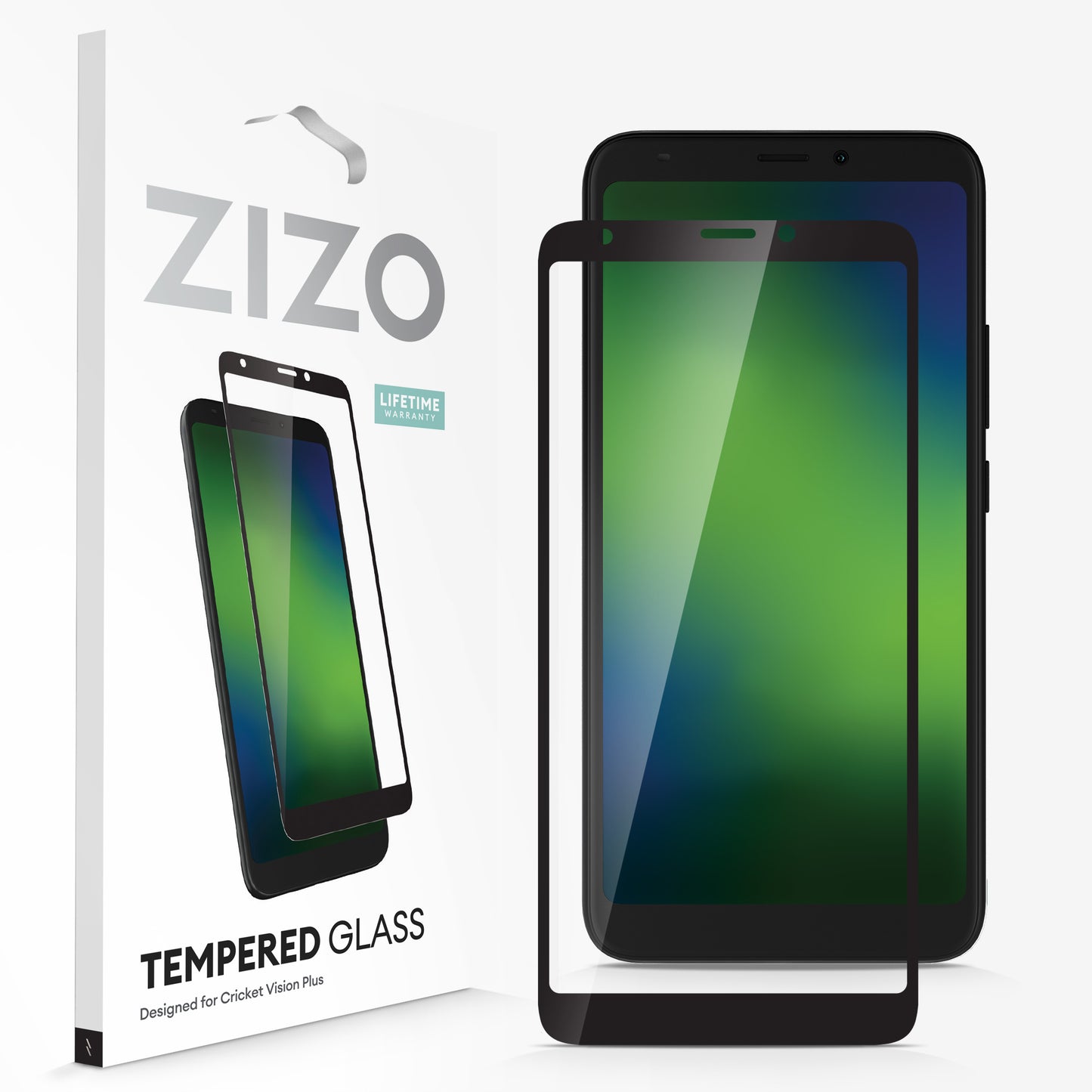 ZIZO TEMPERED GLASS Screen Protector for Cricket Vision Plus