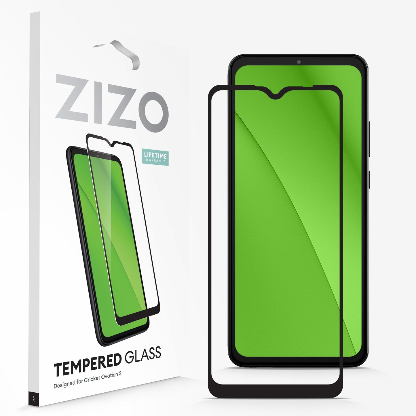 ZIZO TEMPERED GLASS Screen Protector for Cricket Ovation 3