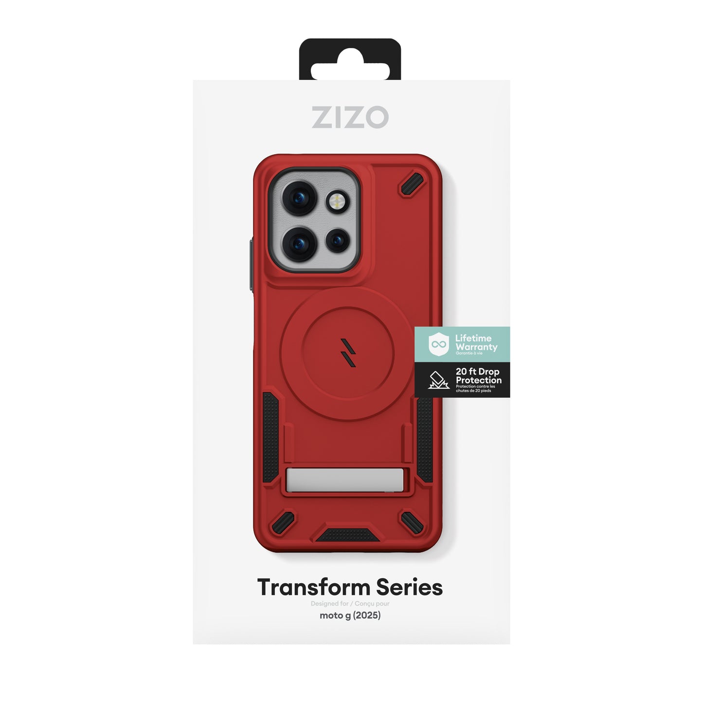 ZIZO TRANSFORM Series moto g (2025) Case - Red