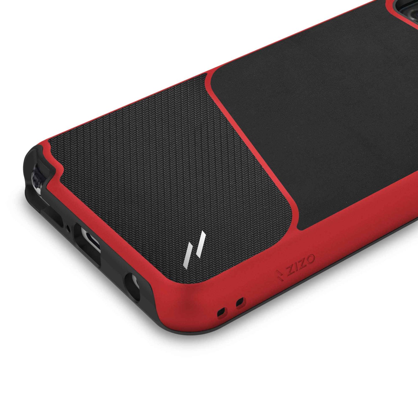 ZIZO DIVISION Series Moto G Stylus (2021) Case - Black & Red