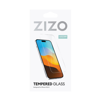 ZIZO TEMPERED GLASS Screen Protector for iPhone 15 - Clear