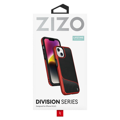 ZIZO DIVISION Series iPhone 14 (6.1) Case - Black & Red