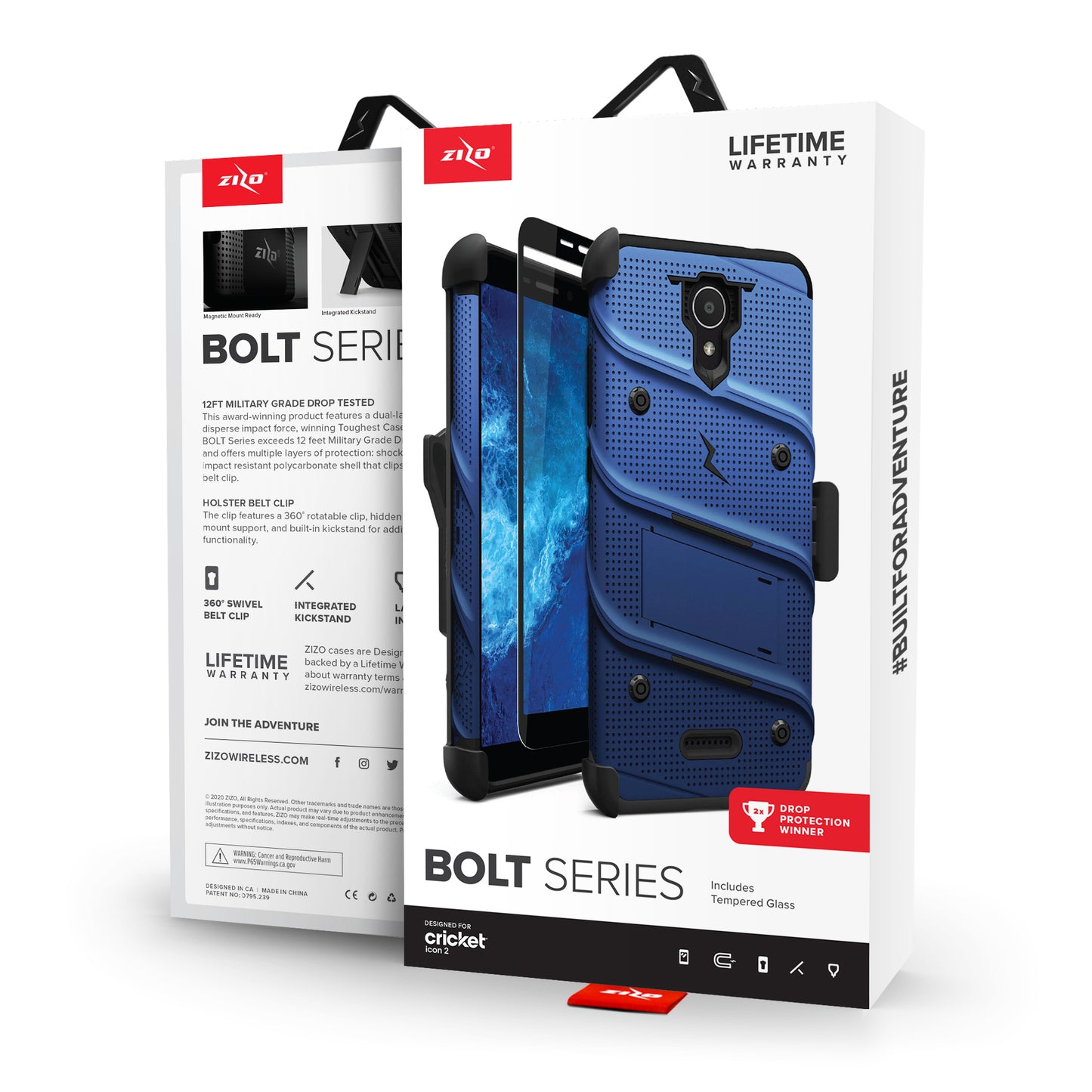 ZIZO BOLT Series Cricket Icon 2 Case - Blue & Black