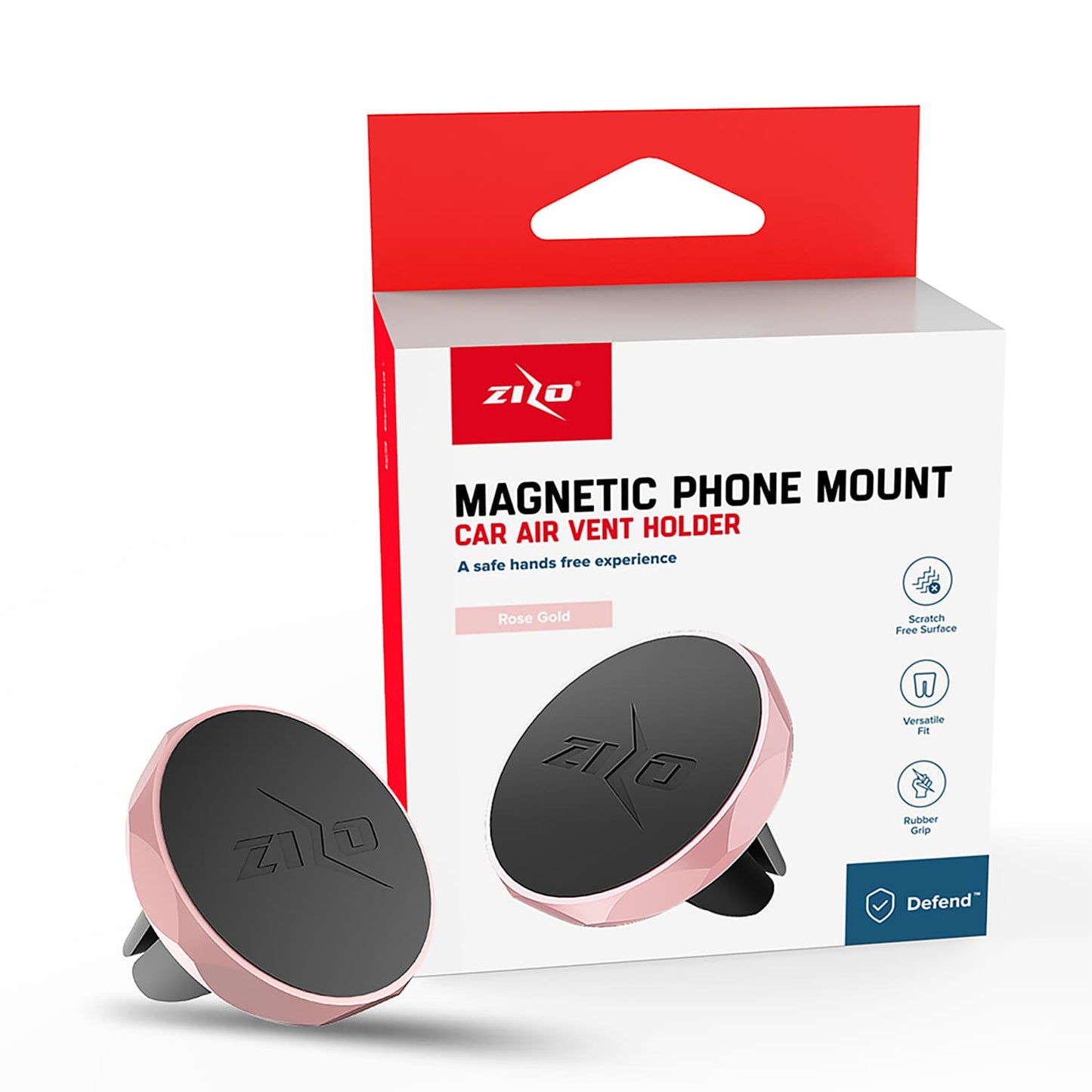 Zizo Universal Air Vent Magnetic Car Mount Holder for Cell Phones and Mini Tablets