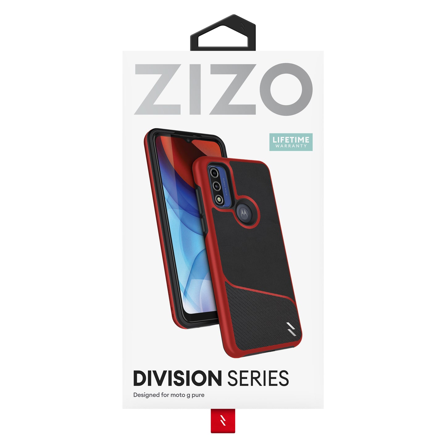 ZIZO DIVISION Series Moto G Pure Case - Black & Red