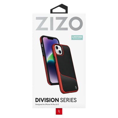 ZIZO DIVISION Series iPhone 14 Plus (6.7) Case - Black & Red