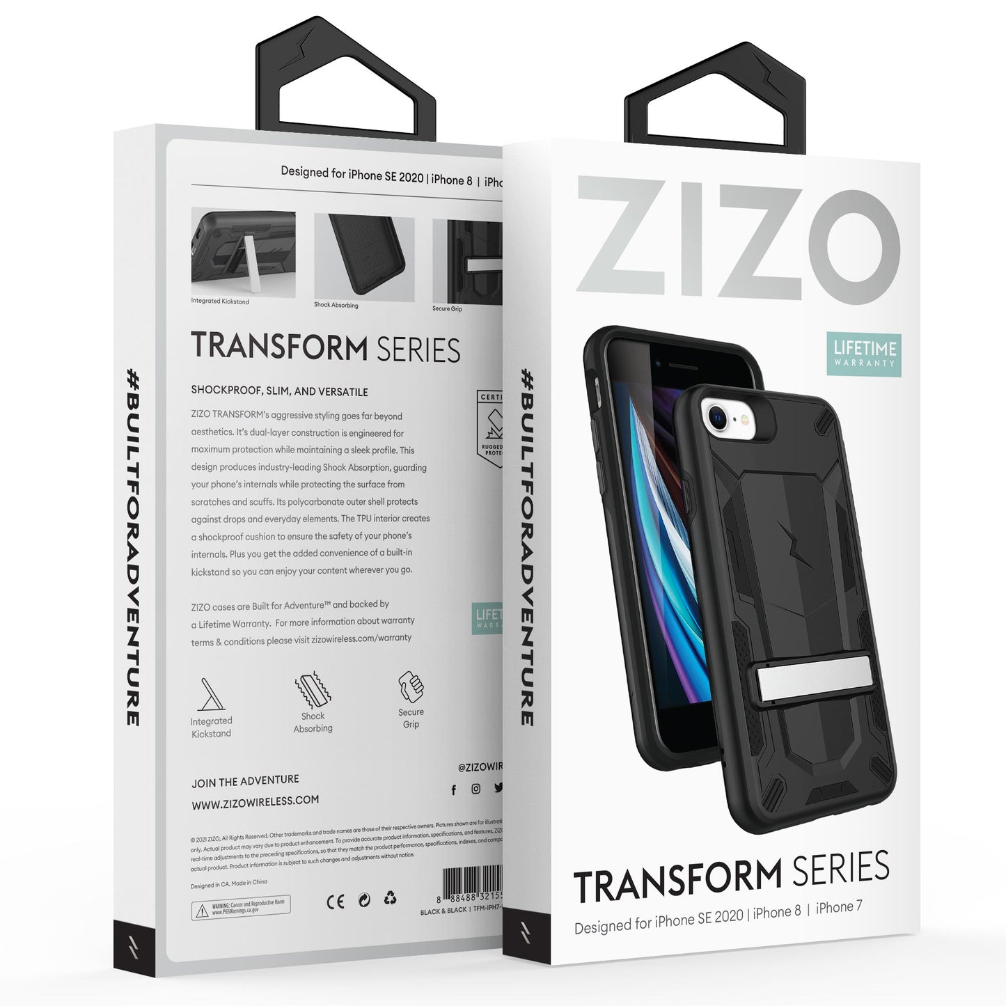 ZIZO TRANSFORM Series Case for iPhone SE (3rd and 2nd gen)/8/7