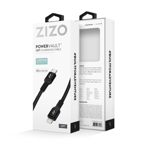 ZIZO PowerVault Cable Type C to Lightning 10ft