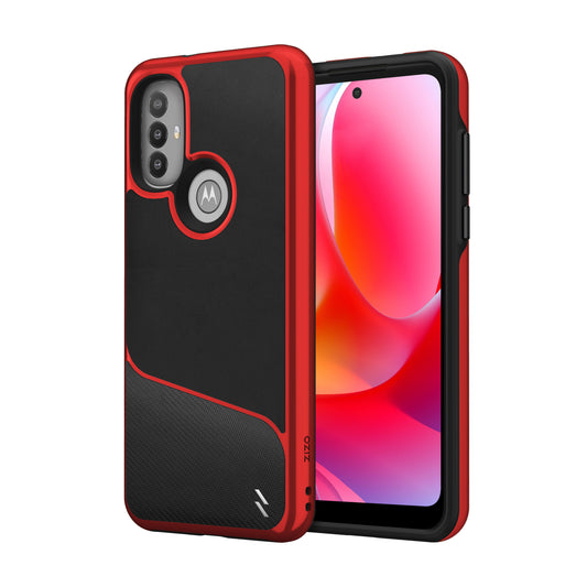 ZIZO DIVISION Series Moto G Power 2022 Case - Black & Red