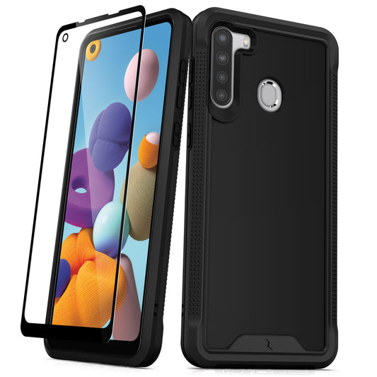 ZIZO ION Series Samsung Galaxy A21 Case - Black & Black