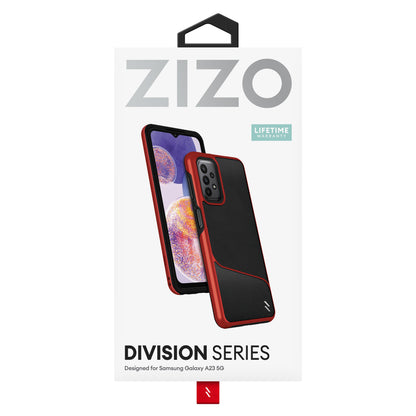 ZIZO DIVISION Series Galaxy A23 5G Case - Black & Red